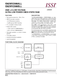 Datasheet IS62WV2568ALL-70TI manufacturer ISSI