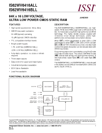 Datasheet IS62WV6416ALL manufacturer ISSI