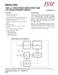 Datasheet IS63LV1024 manufacturer ISSI