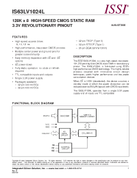 Datasheet IS63LV1024L manufacturer ISSI