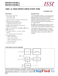 Datasheet IS63WV1024BLL-12HI manufacturer ISSI