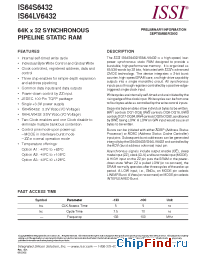 Datasheet IS64S6432 manufacturer ISSI