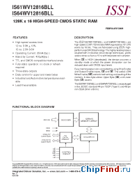 Datasheet IS64WV12816BLL-15BA3 manufacturer ISSI