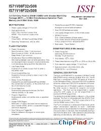 Datasheet IS71V16F32BS08 manufacturer ISSI