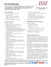 Datasheet IS71VPCF32DS04-8570BI manufacturer ISSI