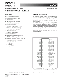 Datasheet IS80C31-24WI manufacturer ISSI