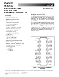 Datasheet IS80C52-12PL manufacturer ISSI