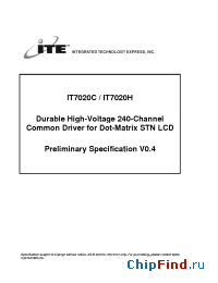 Datasheet IT7020C manufacturer ITE
