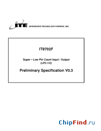 Datasheet IT8702F manufacturer ITE