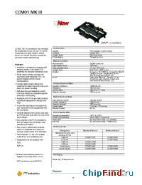 Datasheet CCM01-6101 manufacturer ITT