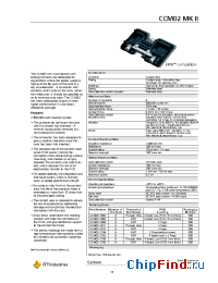 Datasheet CCM02-2503 manufacturer ITT