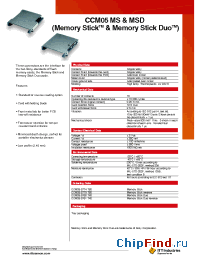Datasheet CCM05-5779T60 manufacturer ITT