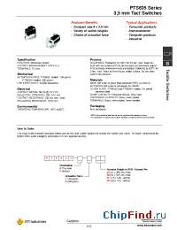 Datasheet PTS635VL43 manufacturer ITT