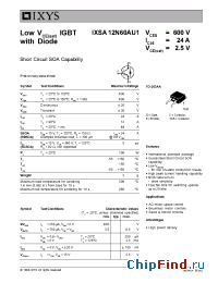 Datasheet 12N60AU1 manufacturer IXYS