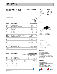 Datasheet 24N50B manufacturer IXYS