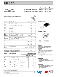 Datasheet 25N100 manufacturer IXYS