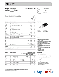 Datasheet 45N120 manufacturer IXYS
