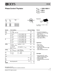Datasheet CS30-14IO1 manufacturer IXYS