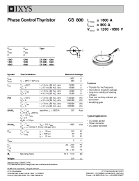 Datasheet CS800-12IO1 manufacturer IXYS