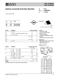 Datasheet DGS10-025AS manufacturer IXYS