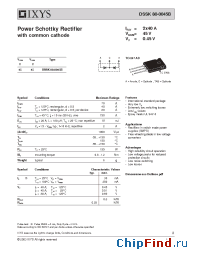 Datasheet DSA110-16F manufacturer IXYS
