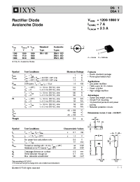Datasheet DSA1-16D manufacturer IXYS