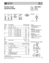 Datasheet DSA9-12F manufacturer IXYS
