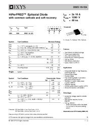 Datasheet DSEC16-12A manufacturer IXYS
