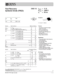 Datasheet DSEI1212 manufacturer IXYS