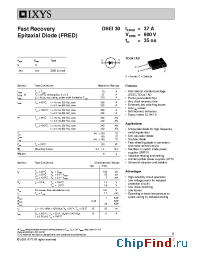 Datasheet DSEI30-06A manufacturer IXYS