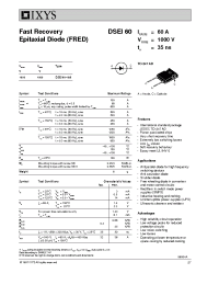 Datasheet DSEI60-10A manufacturer IXYS