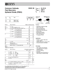 Datasheet DSEK60-02AR manufacturer IXYS