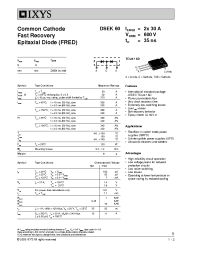 Datasheet DSEK60-06A manufacturer IXYS