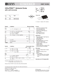 Datasheet DSEP130-06A manufacturer IXYS