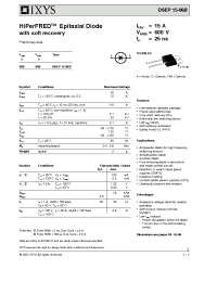 Datasheet DSEP15-06B manufacturer IXYS