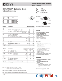 Datasheet DSEP30-06A manufacturer IXYS