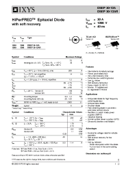 Datasheet DSEP30-12AR manufacturer IXYS