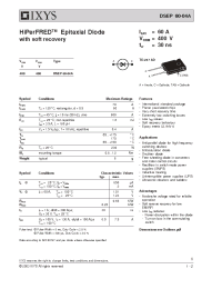 Datasheet DSEP60-04A manufacturer IXYS