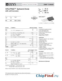 Datasheet DSEP75-06AR manufacturer IXYS