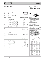 Datasheet DSI2x55-16A manufacturer IXYS