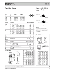 Datasheet DSI30-08A manufacturer IXYS