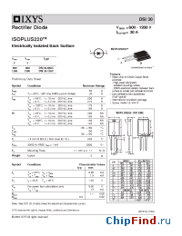 Datasheet DSI30-12AC manufacturer IXYS