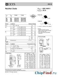 Datasheet DSI30-16AS manufacturer IXYS