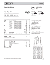 Datasheet DSI45 manufacturer IXYS