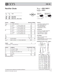 Datasheet DSI45-16AR manufacturer IXYS