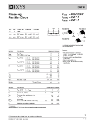 Datasheet DSP8-08S manufacturer IXYS