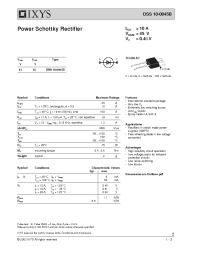 Datasheet DSS10-0045B manufacturer IXYS