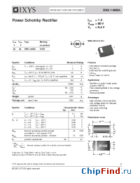 Datasheet DSS1-60BA manufacturer IXYS