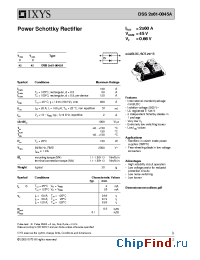 Datasheet DSS2x61-0035A manufacturer IXYS