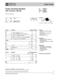 Datasheet DSSK10-018A manufacturer IXYS